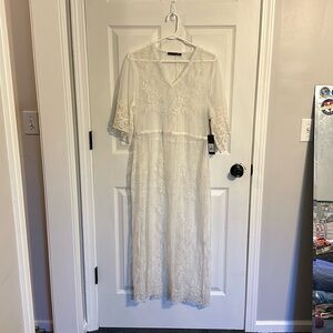 NWT!! Sheer Antique Ivory Dress